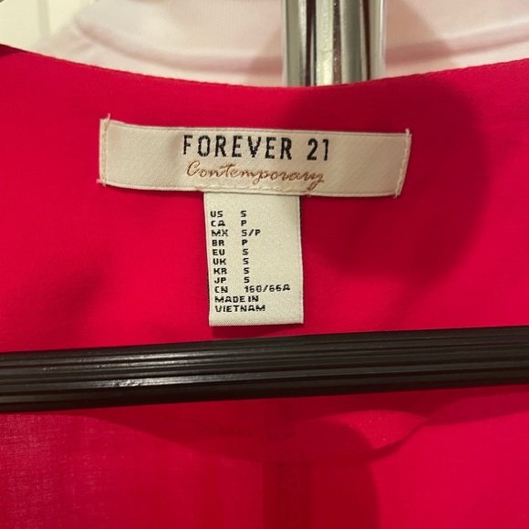 Red Ruffle Button Up Romper - Picture 3 of 4